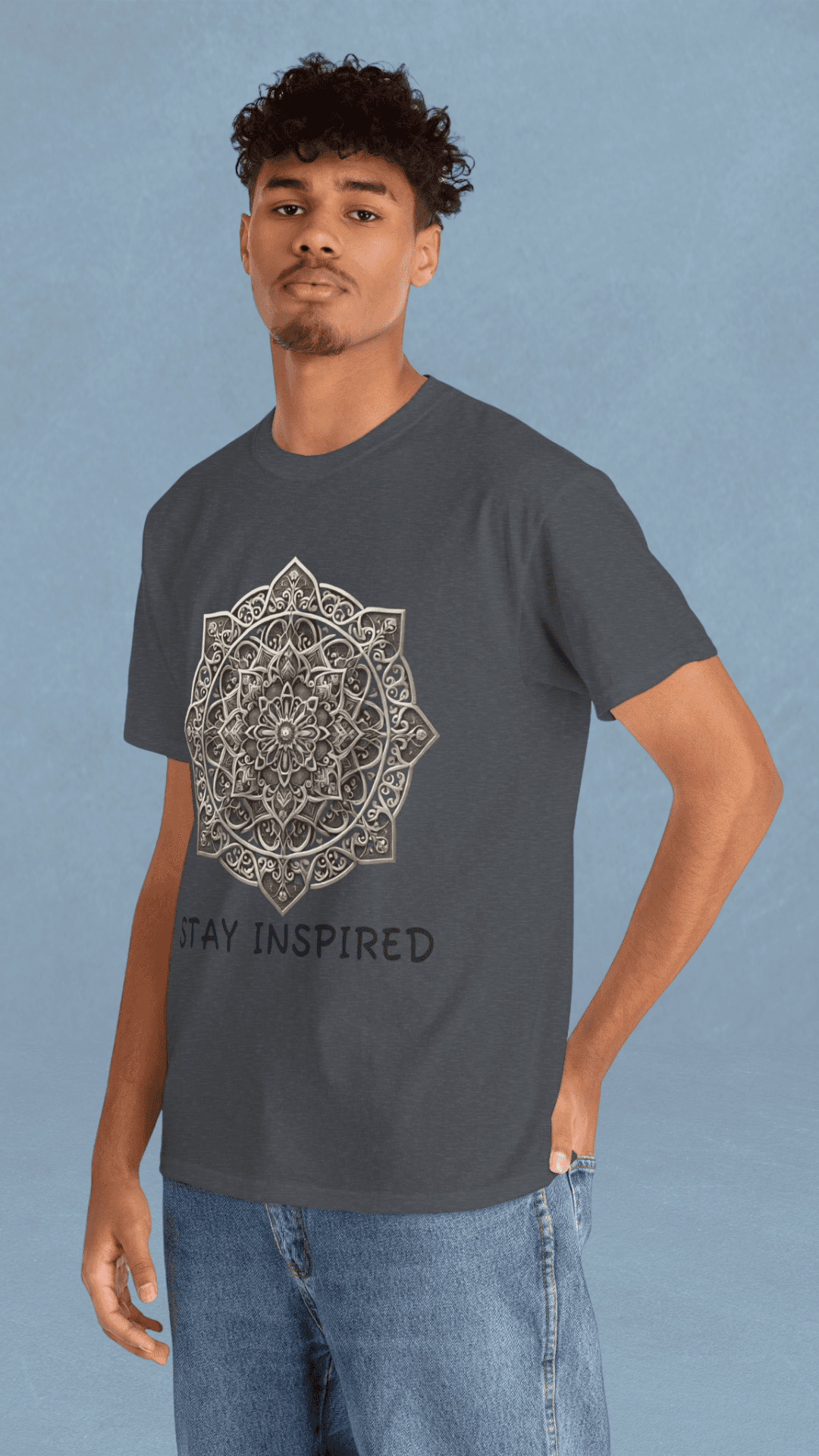Stay Inspired Tee | Mandala & Positive Vibes