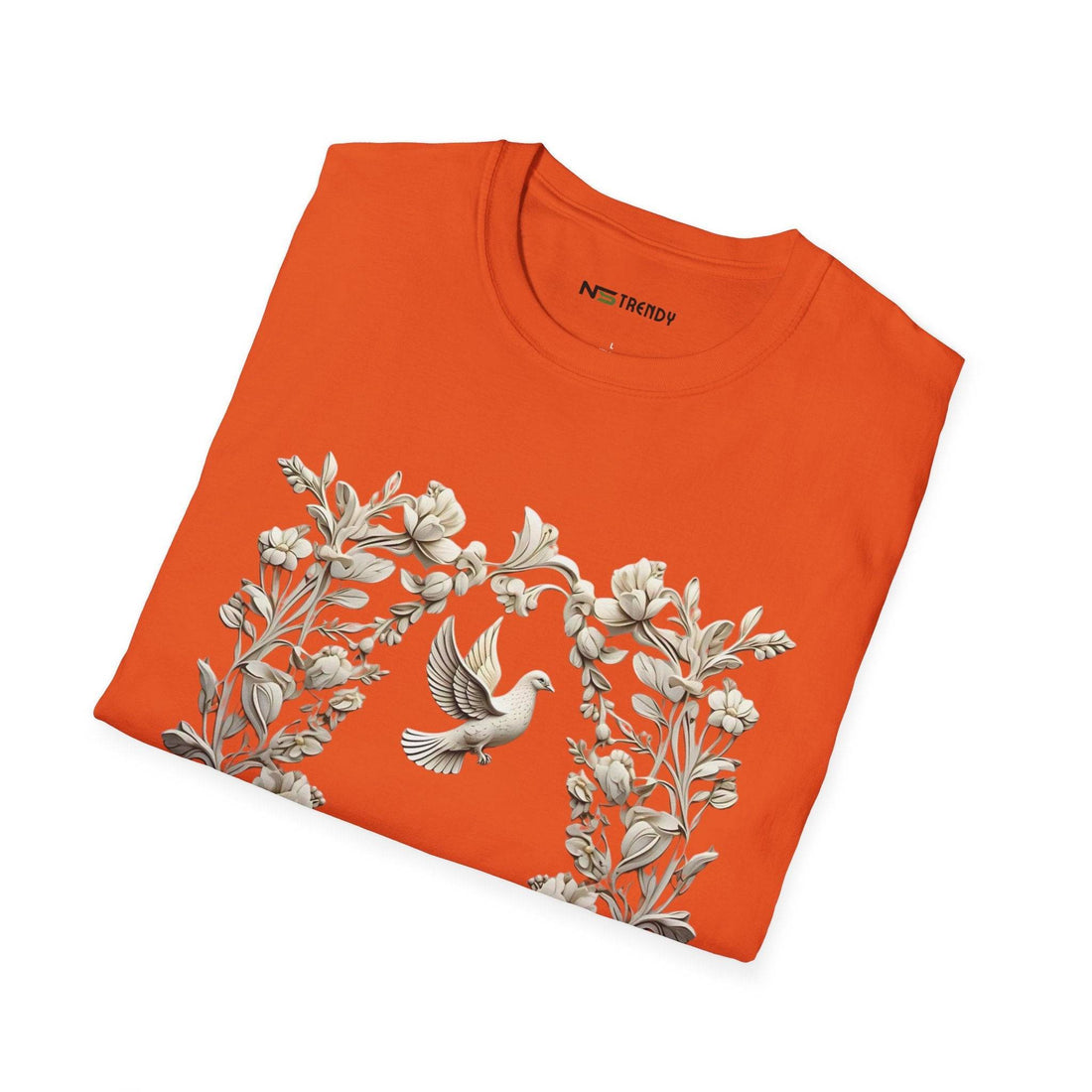 Dove - Blooms Tee - A Symbol of Peace - Beauty - NS - Trendy
