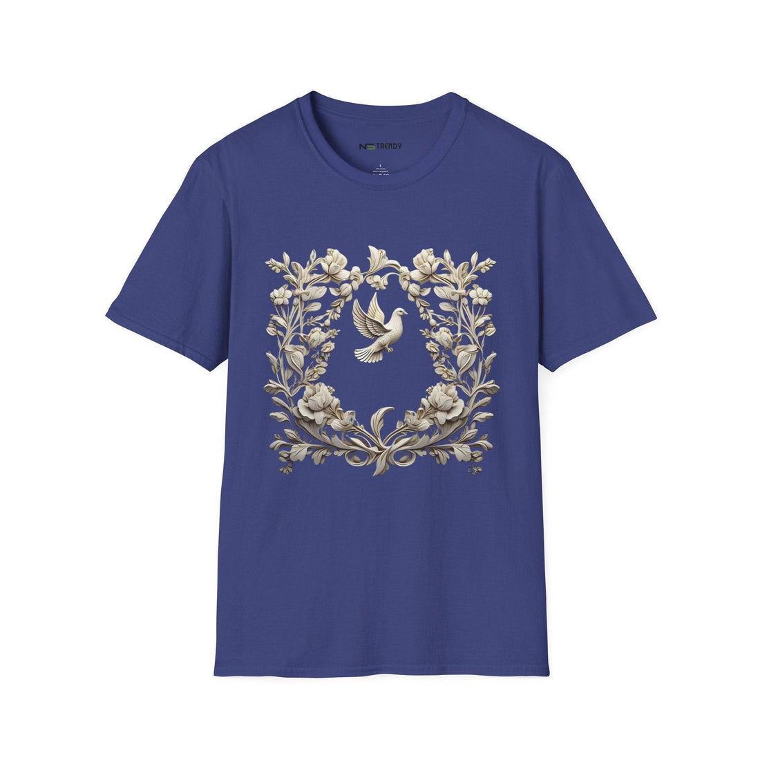 Dove - Blooms Tee - A Symbol of Peace - Beauty - NS - Trendy