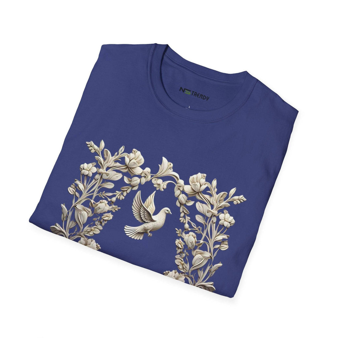 Dove - Blooms Tee - A Symbol of Peace - Beauty - NS - Trendy