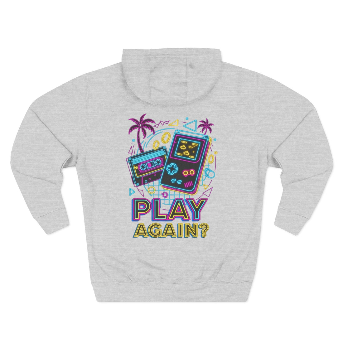Retro 90s Arcade Oversized Hoodie | Neon Streetwear & Vintage 90s Style - NS - Trendy